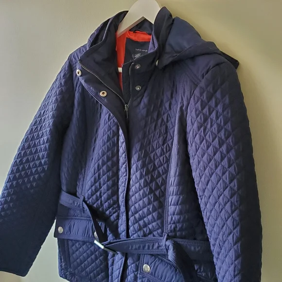 Tommy Hilfiger L Old Money English Cottagecore Equestrian Diamond Quilted Coat - Picture 7 of 11